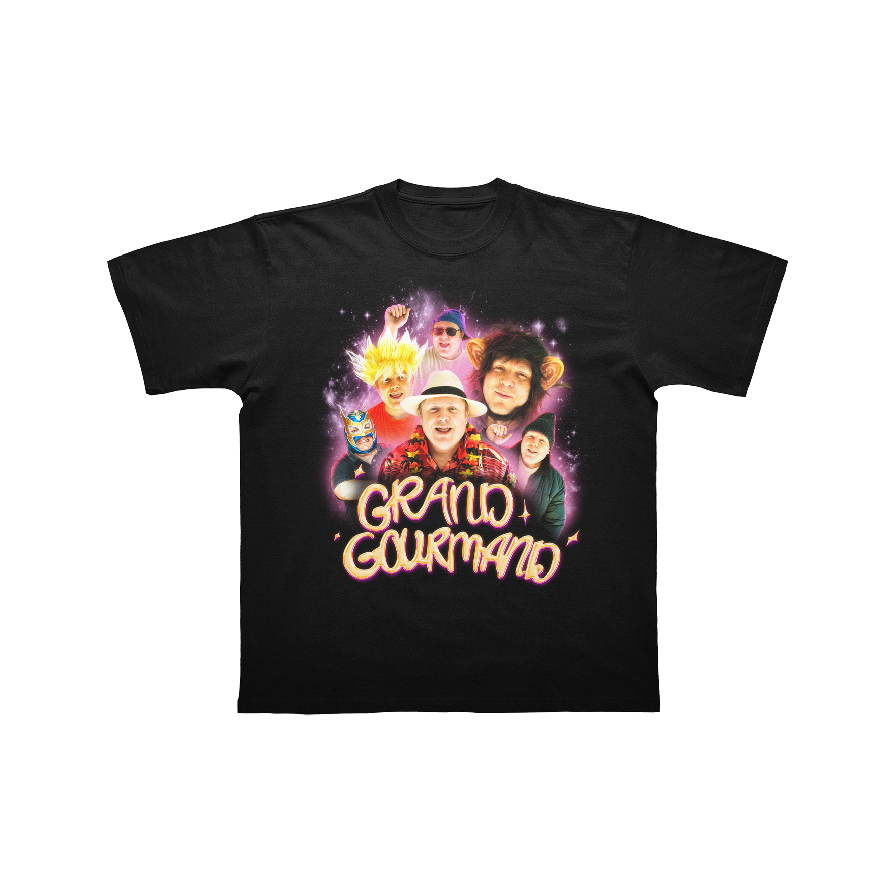 T-SHIRT BOOTLEG "GRAND GOURMAND" - NOIR